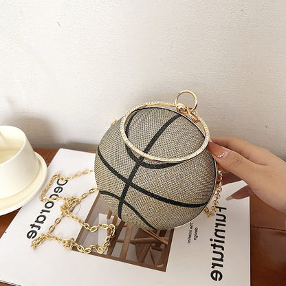Fashion Chain Basketball Shaped Evening Bags