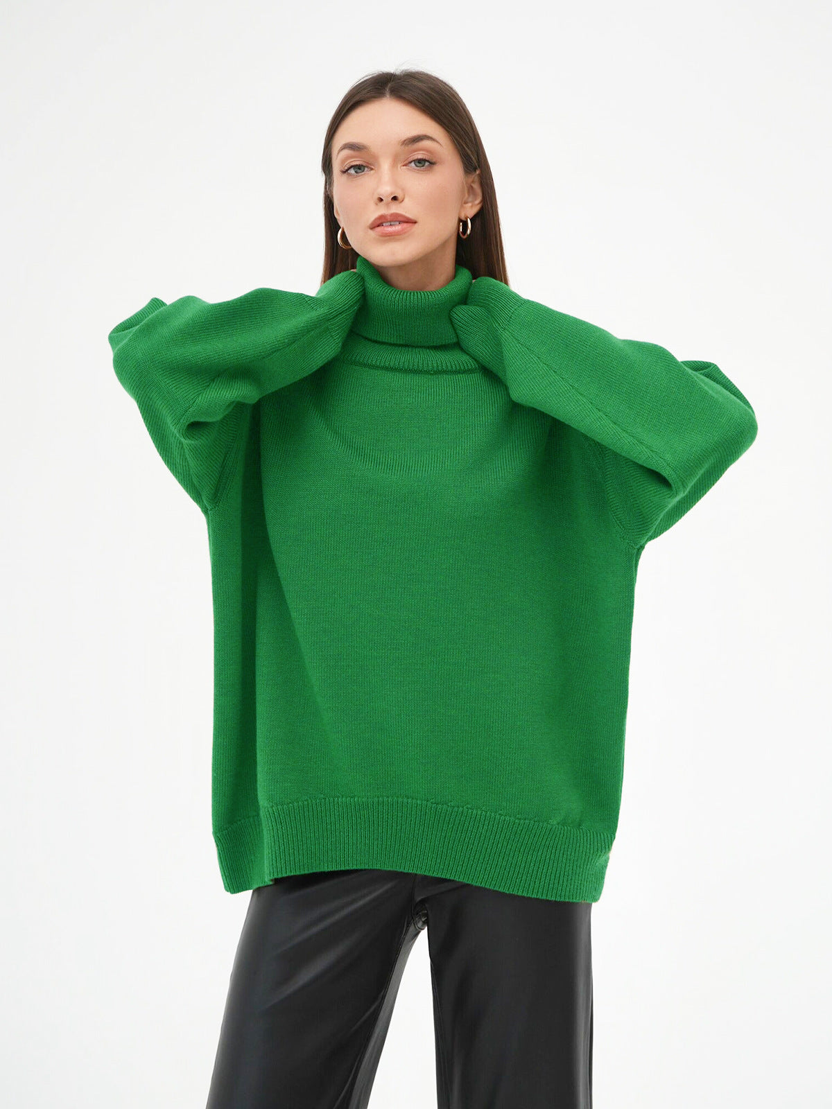 Classical High Neck Knitted Pullover Sweaters