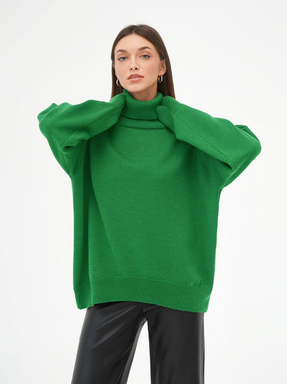 Classical High Neck Knitted Pullover Sweaters