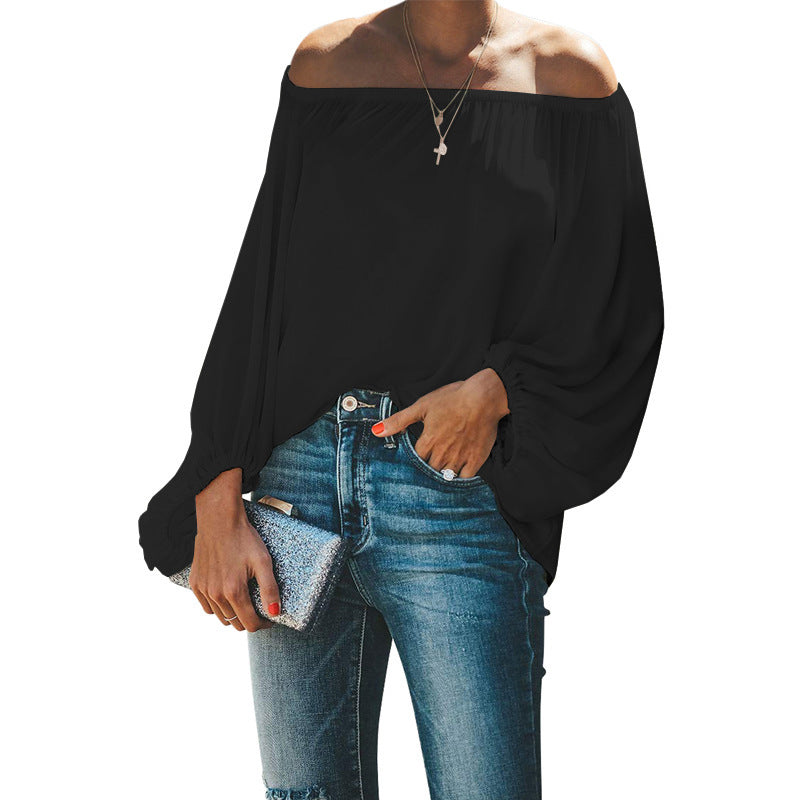Casual Off The Shoulder Long Sleeves Blouses Shirts