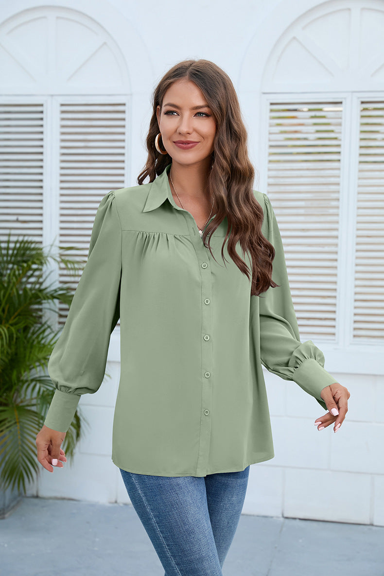 Casual Chiffon Long Sleeves Blouses for Women