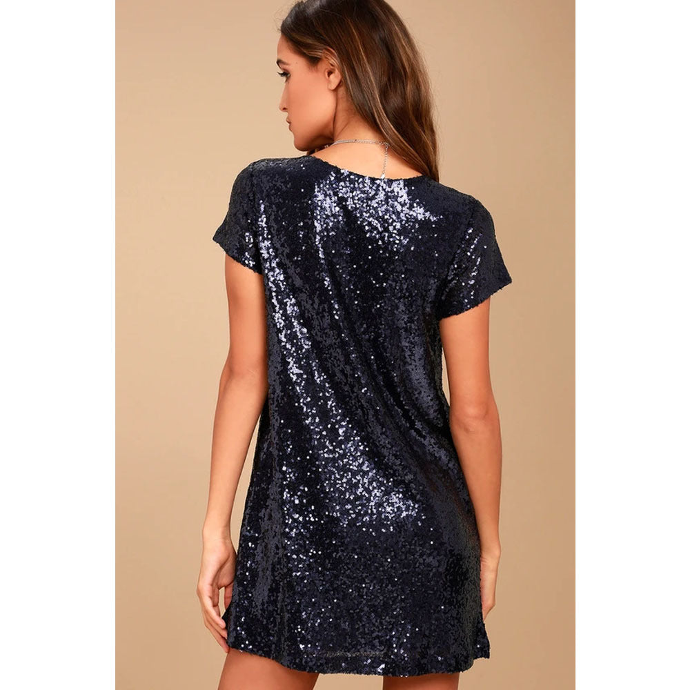 Sexy V Neck Short Sleeves Mini Dresses