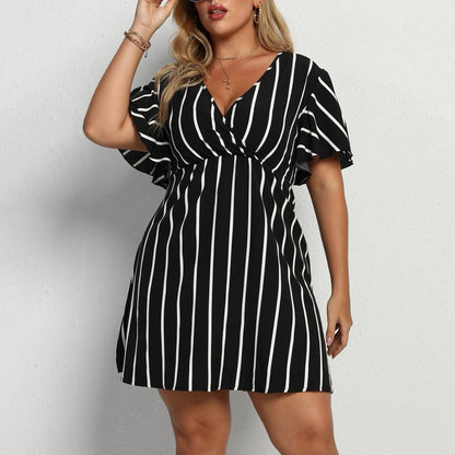 Casual Plus Sizes Boho Short Dresses