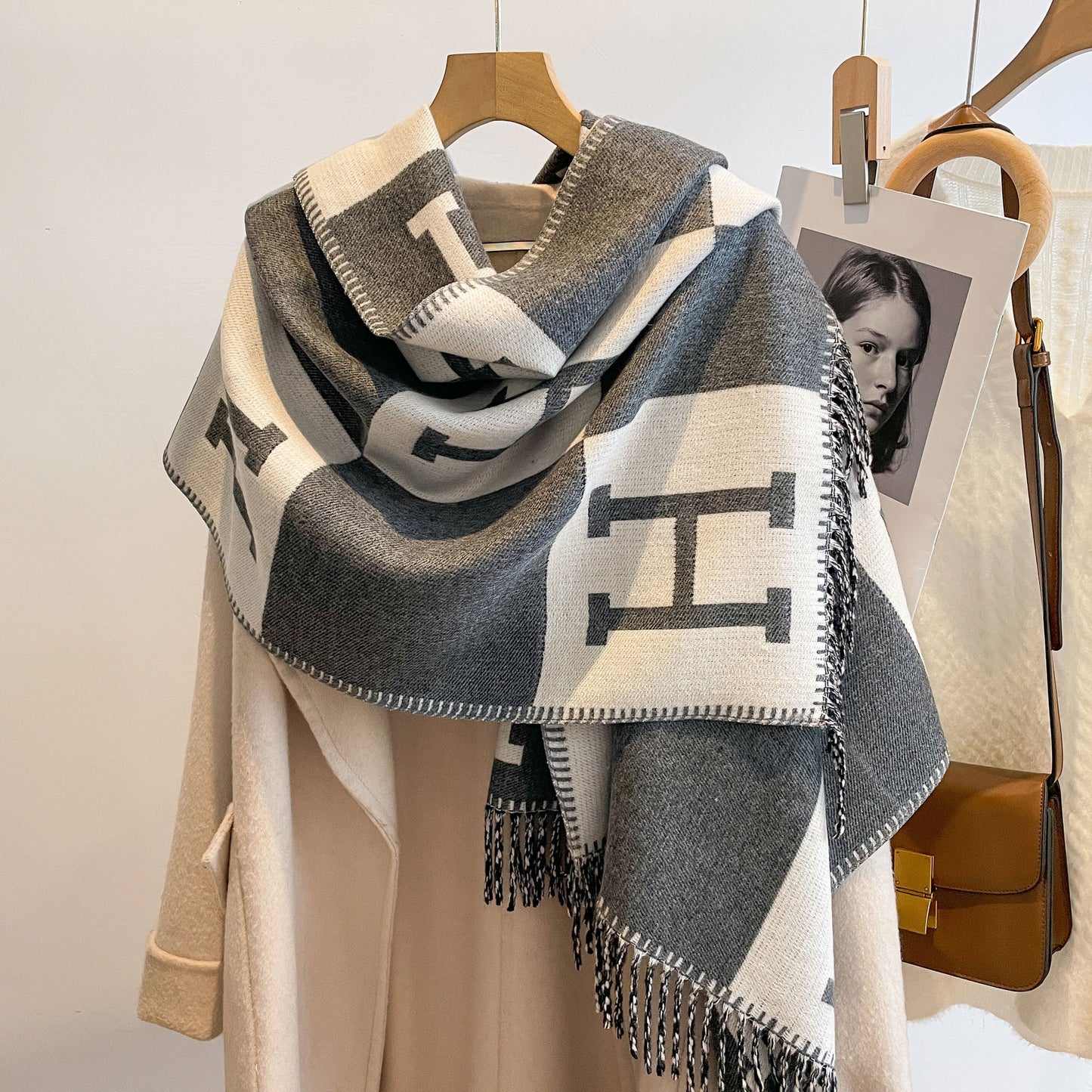 H Design Winter Warm Scarves Shawl