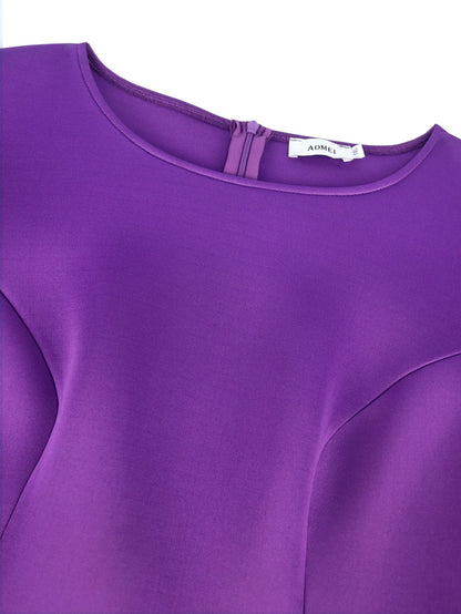 Designed Purple Plus Sizes Party Dresses