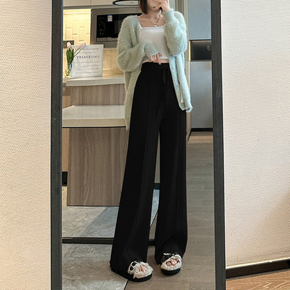 Casual Soft High Waist Winter Wide Legs Pants