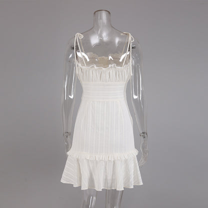 Summer Cotton Sexy White Mini Hot Dresses