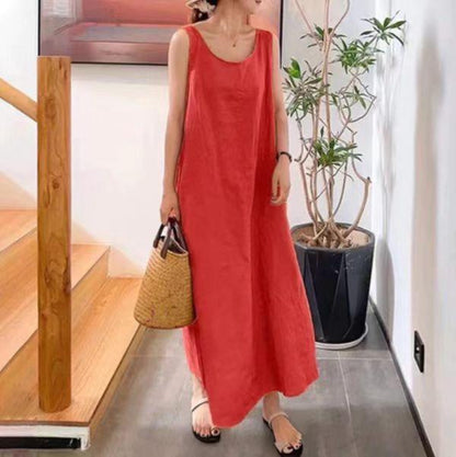 Casual Women Loose Long Sleeveless Dresses