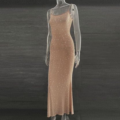 Sexy Bright Diamond Mermaid Long Party Dresses