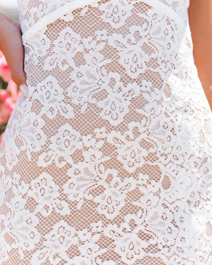 Summer Sexy Split Front Long Lace Dresses