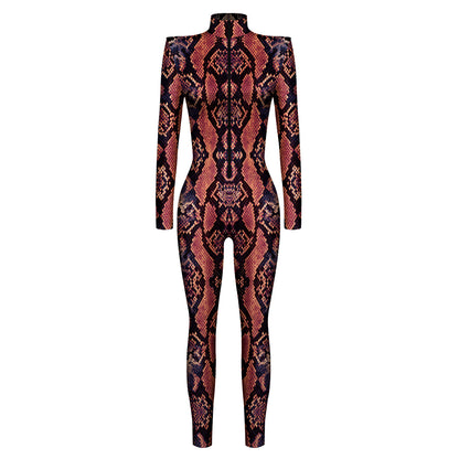 Halloween Skeleton Long Sleeves Jumpsuits Cosplay Costumes