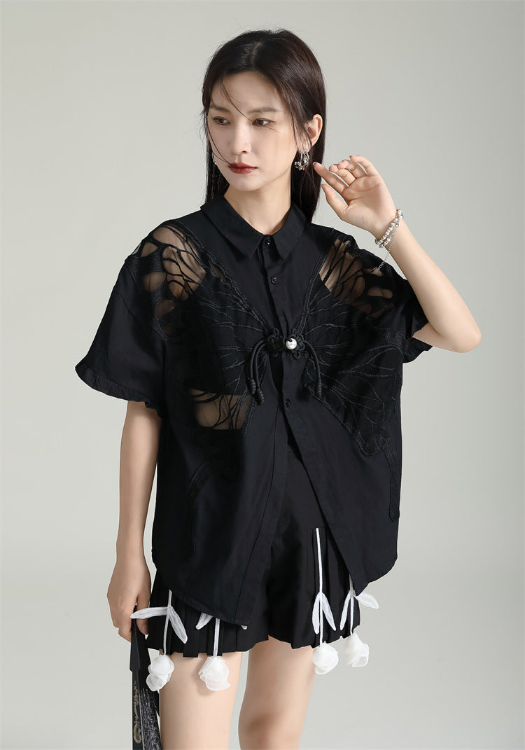 Designed Butterfly Double Sides Summer Shirts