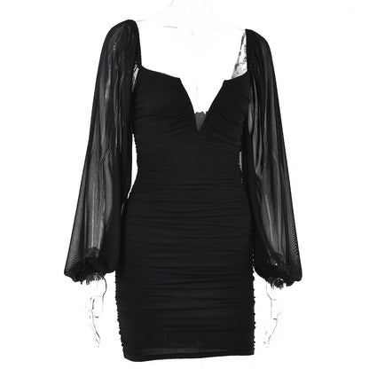 Sexy V Neck Summer Backless Mini Dresses