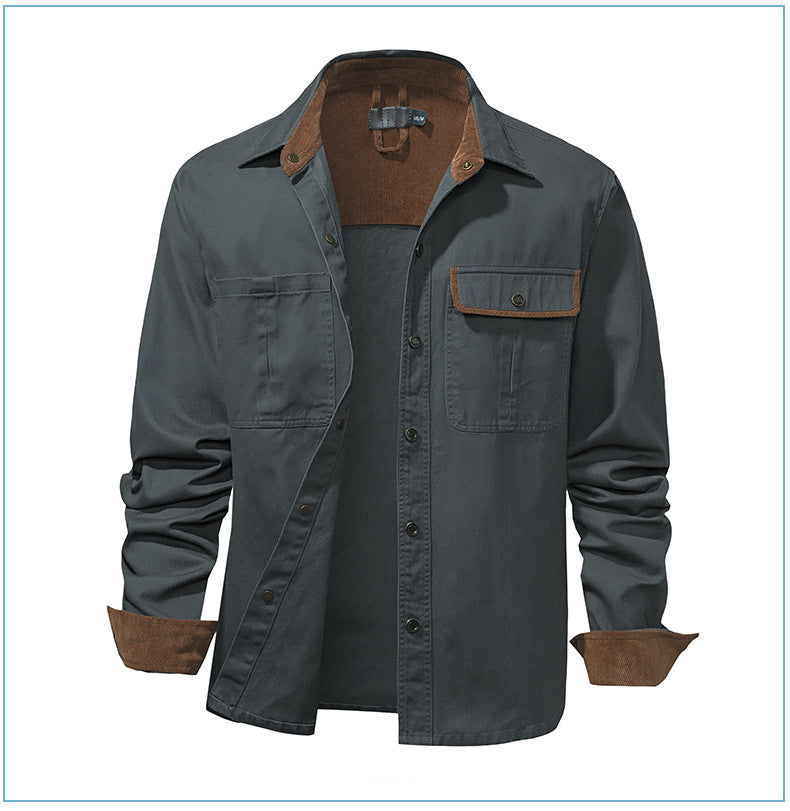 Casual Cotton Plus Sizes Long Sleeves Shirts for Men