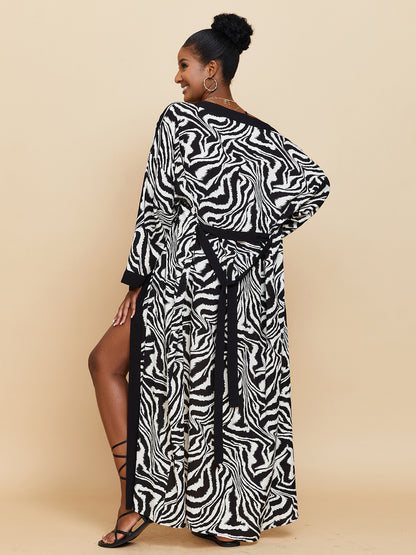 Casual Summer Zebra Print Cover Ups