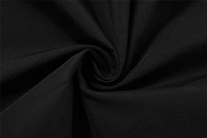 Casual High Waist Summer Black Wide Legs Pants