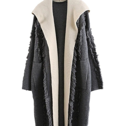 Fashion Tassels Long Sleeves Knitted Tops