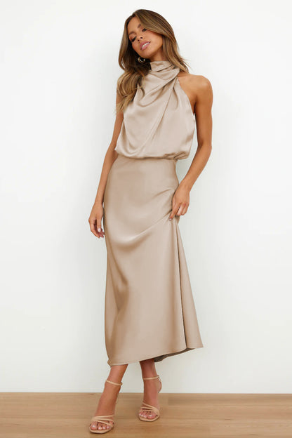 Fashion Stain Sleeveless Evening Dresses