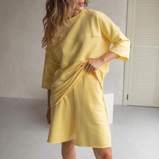 Casual Soft Cotton Short Sleeves T Shirts and Shorts