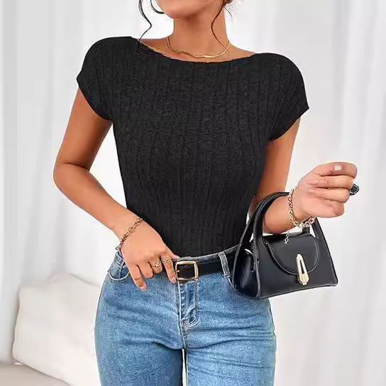 Sexy Summer Backless Short T Shirts for Women