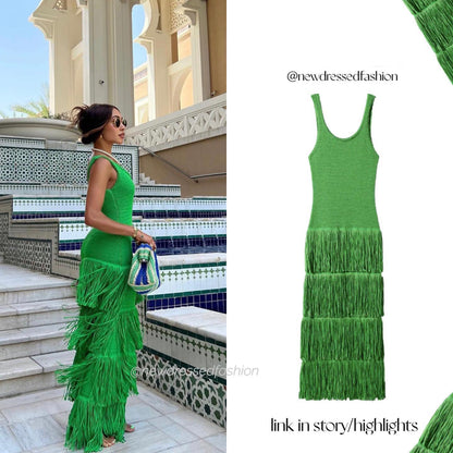 Summer Tassels Sexy Spaghetti Straps Dresses