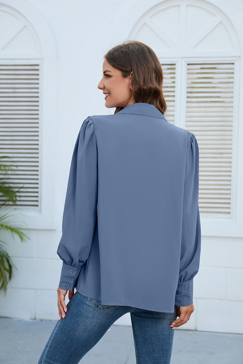 Casual Chiffon Long Sleeves Blouses for Women