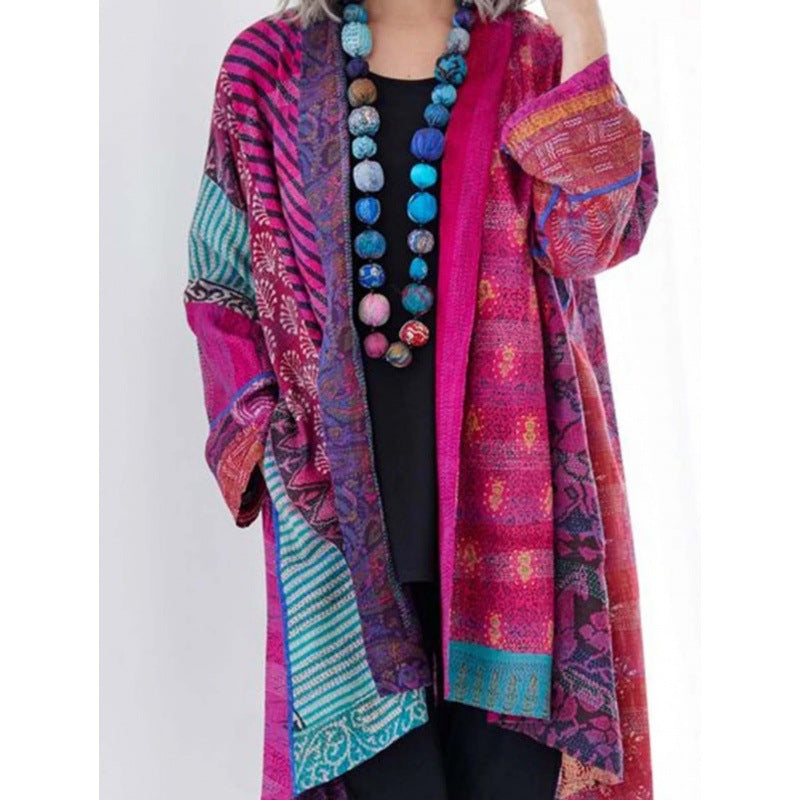 Vintage Cotton Linen Plus Sizes Women Coats