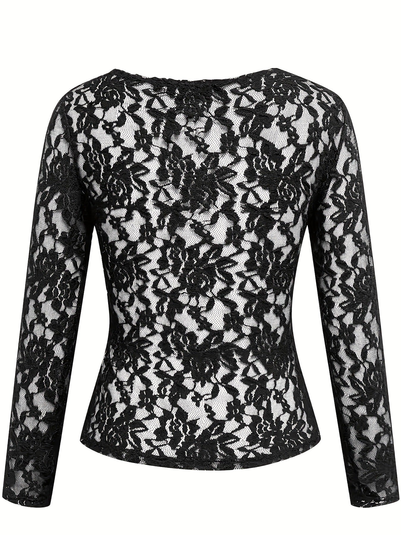 Elegant V Neck Long Sleeves Lace Shirts