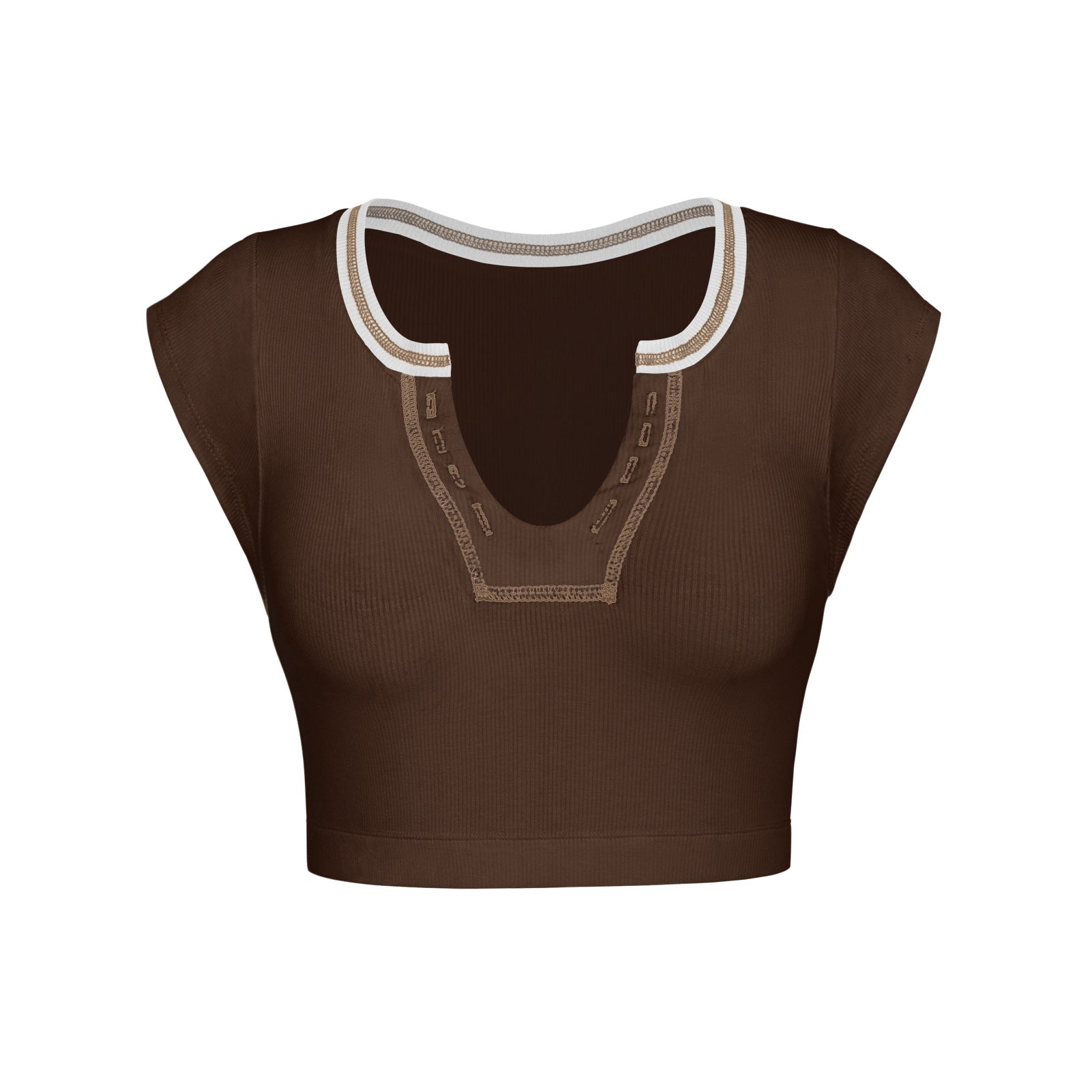 Sexy Designed Midriff Baring Knitted T Shirts