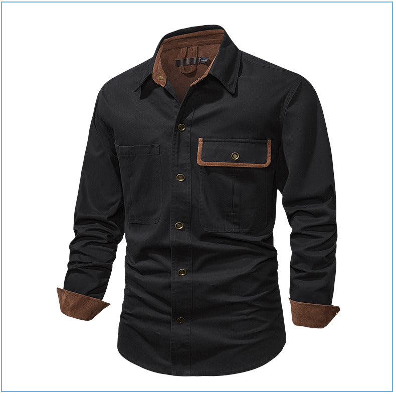 Casual Cotton Plus Sizes Long Sleeves Shirts for Men