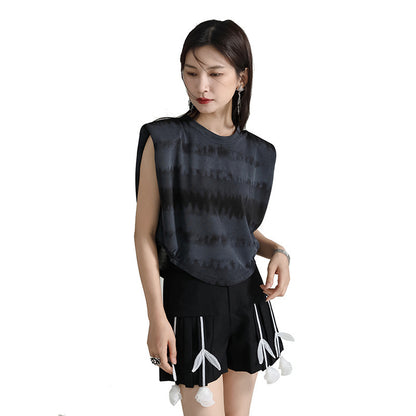 Designed Drawstring Dyed Summer T Shirts