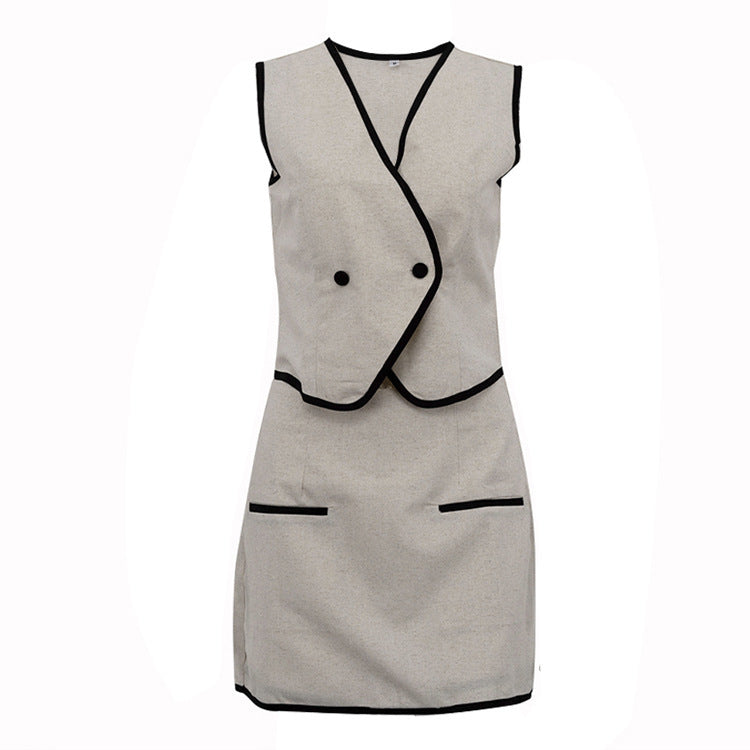 Summer New Cotton Vest & Skirt Set for Women