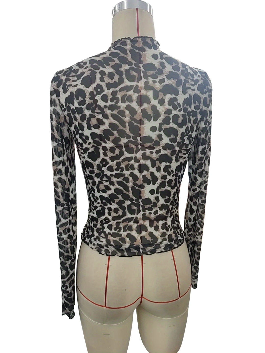 Sexy Net Sheath Long Sleeves T Shirts