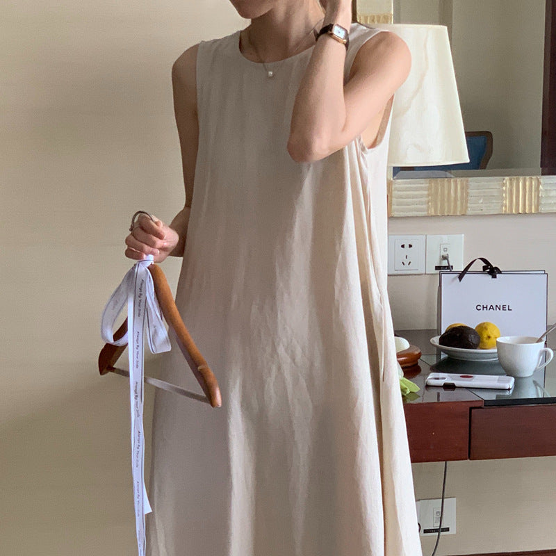 Casual Sleeveless Long Linen Dresses