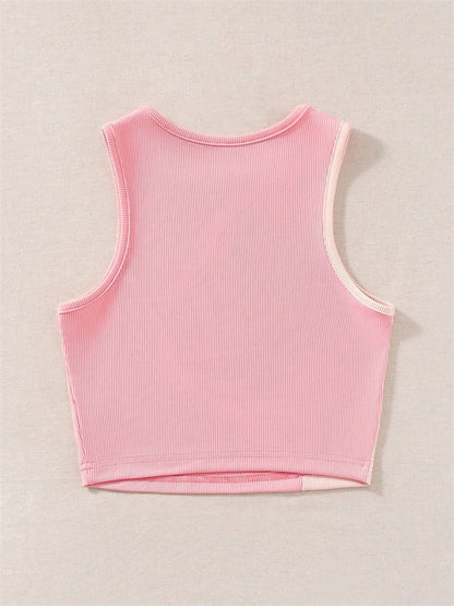 Sexy Round Neck Sleeveless Tank Tops