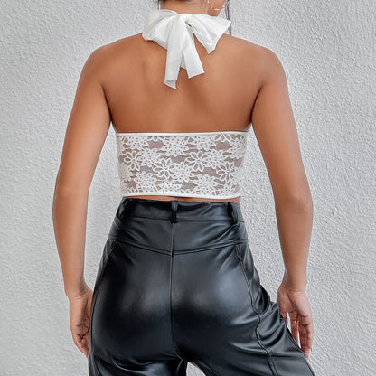 Sexy Halter Lace Tank Tops