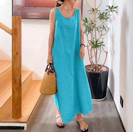 Casual Women Loose Long Sleeveless Dresses