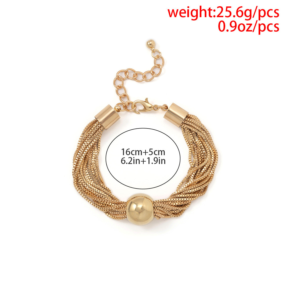 Punk Style Multi Chains Designed Geometry Bracelets