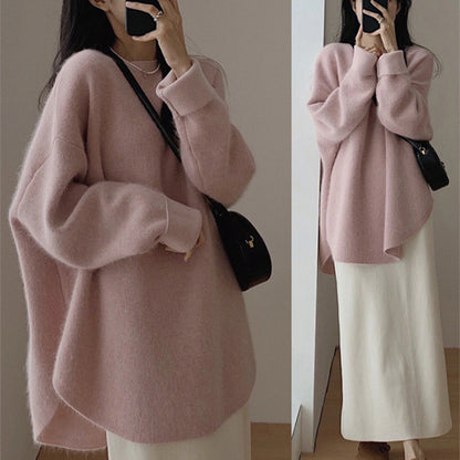 Casual Round Neck Knitted Pullover Sweaters