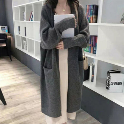 Casual Winter Long Knitted Coats for Girls