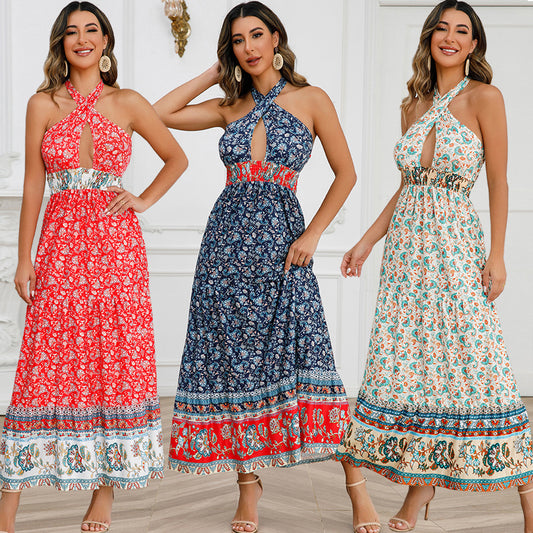 Sexy Halter Summer Bohemian Dresses
