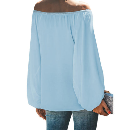 Casual Off The Shoulder Long Sleeves Blouses Shirts