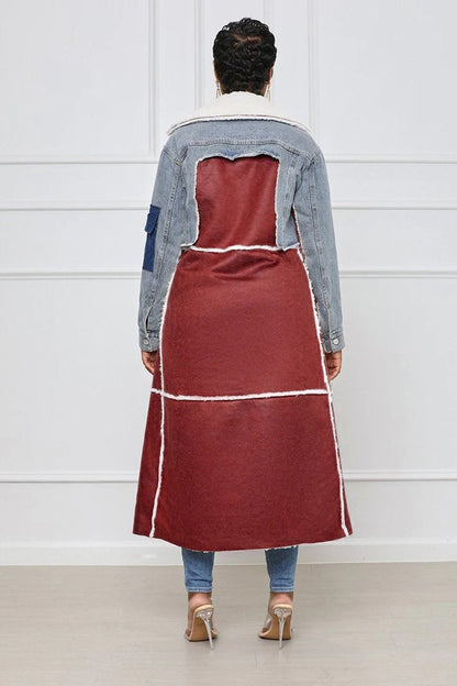 Fashion Fur & Denim Long Overcoats