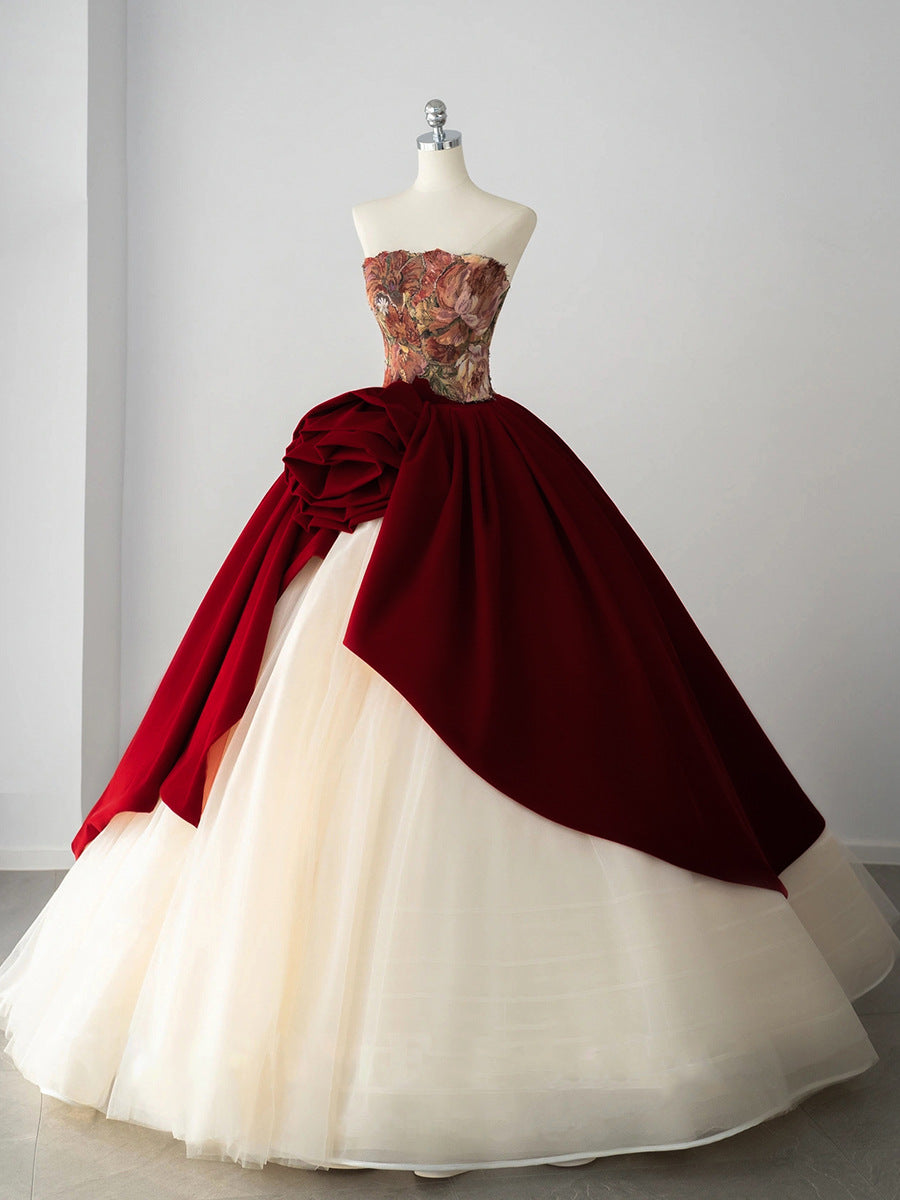 Gorgeous Ball Gown Wedding Party Dresses/Evening Dresses with Bustle