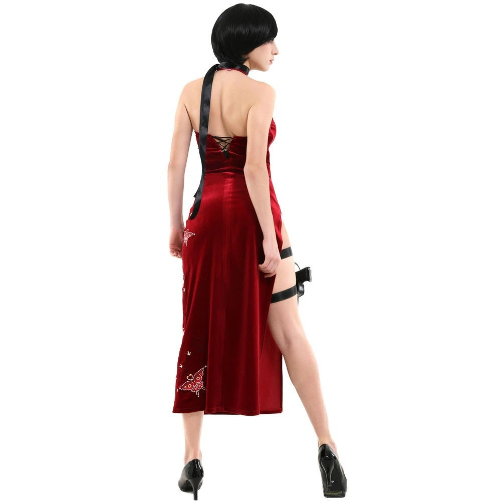 Resident Evil 4 Ada Wong Cheongsam Cosplay Costume 0501