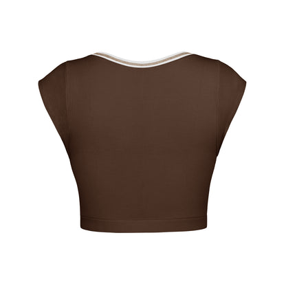 Sexy Designed Midriff Baring Knitted T Shirts
