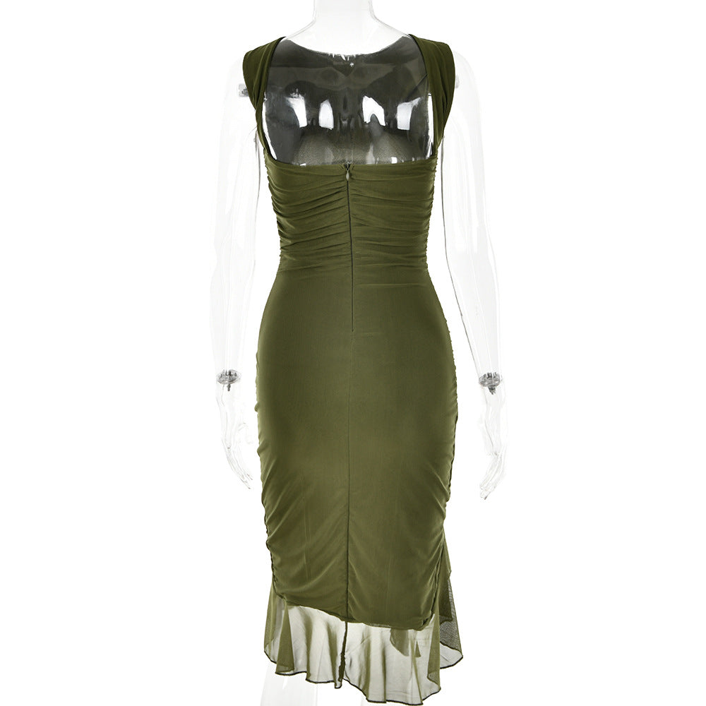 Sexy One Shoulder Summer Sleeves Sheath Dresses