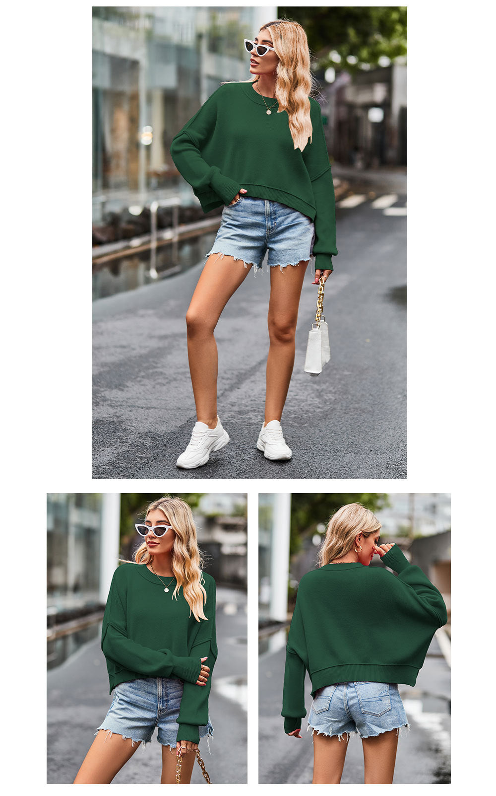 Fashion Round Neck Knitted Pullover Sweaters