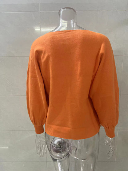 Designed Casual Knitted Pullover Sweaters