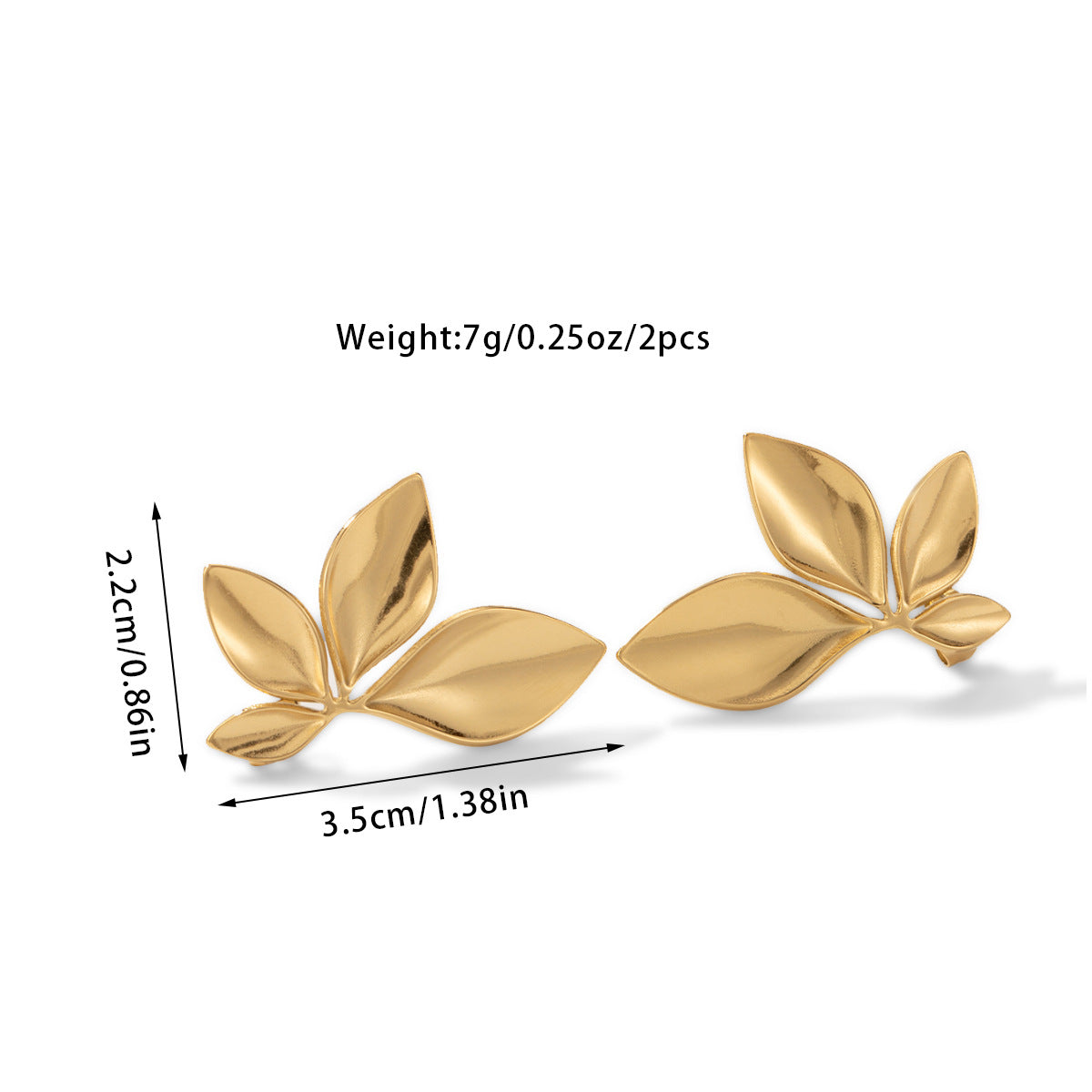 Fashion Leaf Petal Design Earrings for Women
